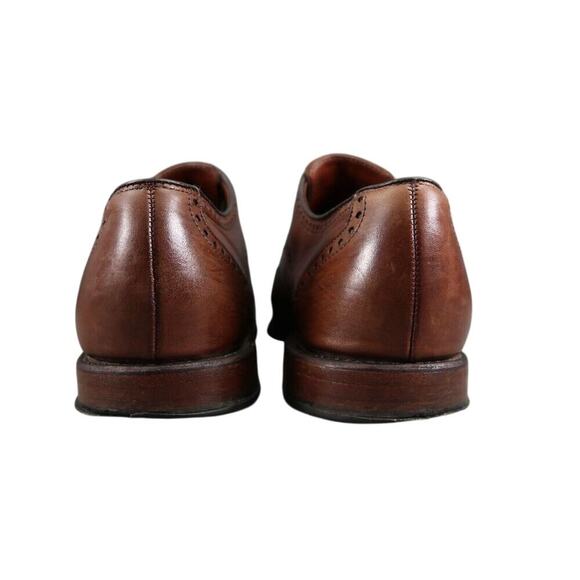 Allen Edmonds Shoes Mens 9 Oxford Cap Toe Brogue Wingtip Classic Hinsdale Brown main image 11